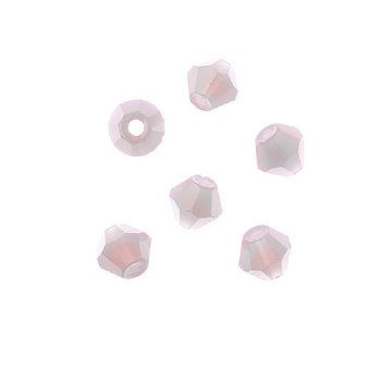 96, 4mm Faceted Opaque Mauve Crystal Lane Bicone Beads