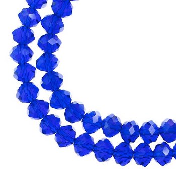 58, 6x8mm Faceted Transparent Sapphire AB Crystal Lane Donut Rondelle Beads