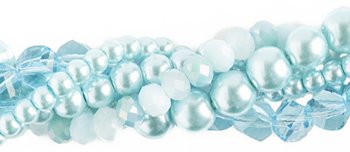 Bellflower Crystal Lane 5 Strand Twisted Bead Set