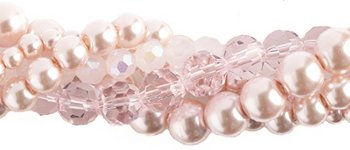 Camelia Crystal Lane 5 Strand Twisted Bead Set