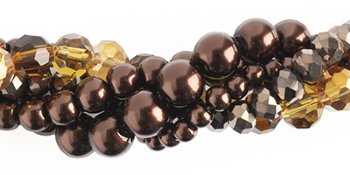 Plumeria Crystal Lane 5 Strand Twisted Bead Set