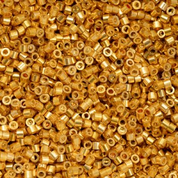 CY-1006 25 Grams of 11/0 Metallic Gold AB Cylin Seed Beads