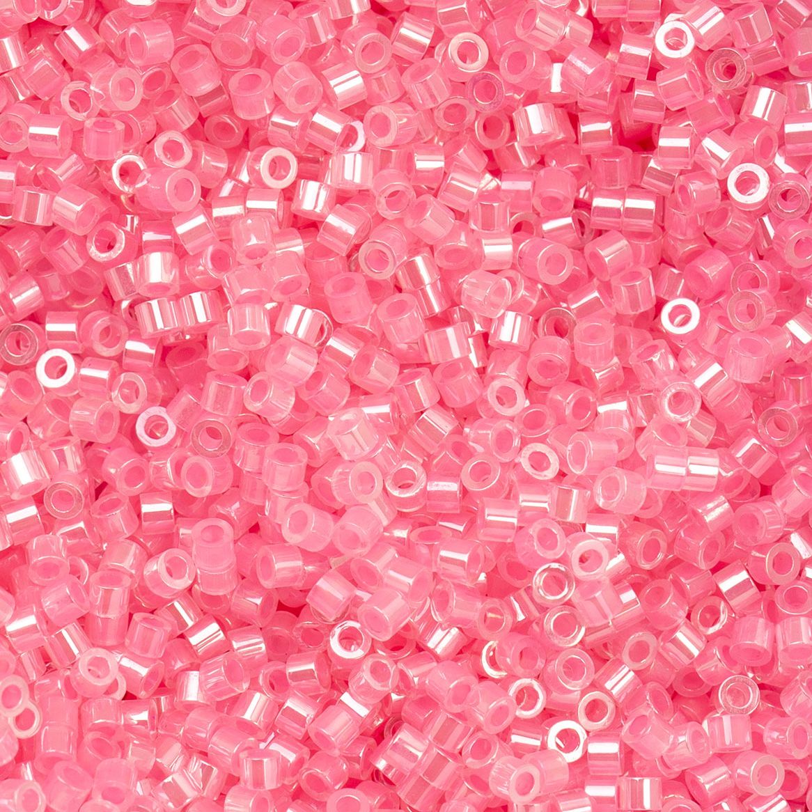 CY-1032 25 Grams of 11/0 Crystal Dark Pink Lined Ceylon Cylin Seed Beads