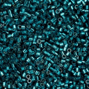 CY-1043 25 Grams of 11/0 Silverlined Blue Zircon Cylin Seed Beads
