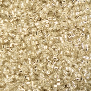 CY-1199 25 Grams of 11/0 Silver Lined Crystal Cylin Seed Beads