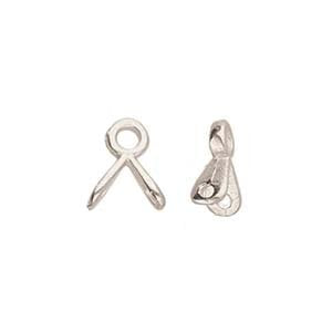 Set of 2, 5.9x7.3mm Cymbal Triades Antique Silver GemDuo Ends