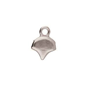 Set of 2, 7.9x10.4mm Cymbal Kastro Antique Silver Ginko Ends (Point Down)