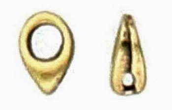 2, 5.8x4mm Kolympos Antique Brass Ending for Superduo Beads