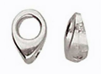 2, 5.8x4mm Kolympos Antique Silver Ending for Superduo Beads