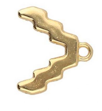 2, 15.7x9.4mm Menites 24k Gold Plate Ending for Superduo Beads