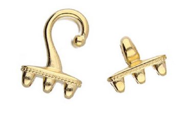 Set of 27.1x12mm Cymbal Mesaria III 24k Gold Plate Superduo Clasp