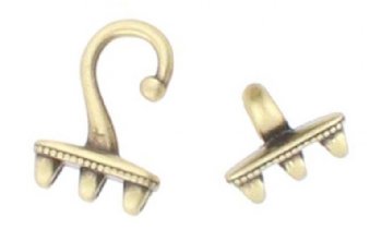 Set of 27.1x12mm Cymbal Mesaria III Antique Brass Superduo Clasp