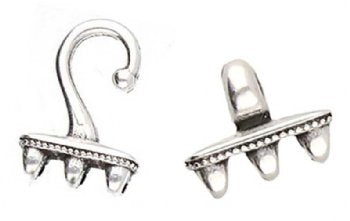 Set of 27.1x12mm Cymbal Mesaria III Antique Silver Superduo Clasp