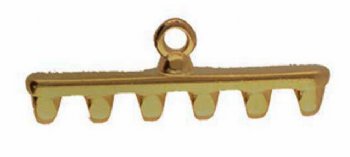 Set of 2, 24.5x8.5mm Cymbal Rozos VI Antique Brass Superduo Ends