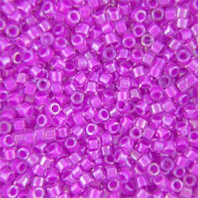 DB-0073 5.2 Grams of 11/0 Dyed Lined Lilac AB Delica Beads