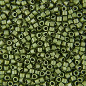 DB-0311 5.2 Grams of 11/0 Matte Metallic Olive Delica Beads