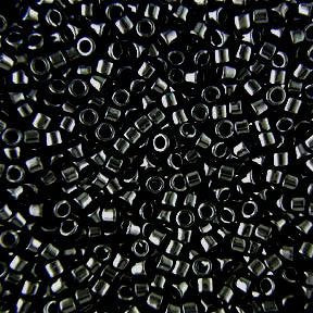 DB-0010 5.2 Grams of 11/0 Opaque Medium Black Delica Beads