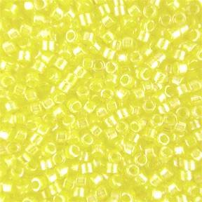 DB-0053 5.2 Grams of 11/0 Lined Rainbow Pale Yellow