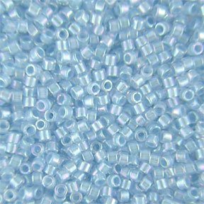 DB-0057 5.2 Grams of 11/0 Lined Rainbow Sky Blue