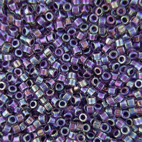 DB-0059 5.2 Grams of 11/0 Lined Rainbow Light Violet Miyuki Delica Beads