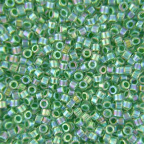 DB-0060 5.2 Grams of 11/0 Lined Rainbow Lime