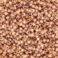 DB-0069 5.2 Grams of 11/0 Lined Fancy Beige Miyuki Delica Beads
