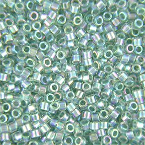 DB-0084 5.2 Grams of 11/0 Lined Rainbow Light Sea Foam Delica Beads