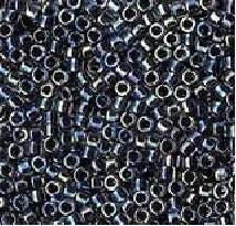DB-0086 5.2 Grams of 11/0 Lined Rainbow Dark Blue