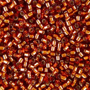DB-0144 5.2 Grams of 11/0 Silver Lined Amber Delica Beads