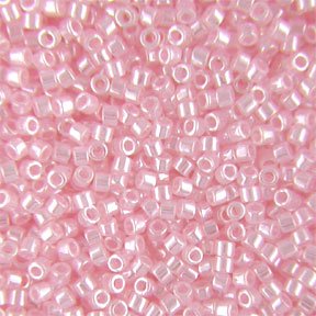 DB-0234 5.2 Grams of 11/0 Lined Pale Pink Pearl Lustre Miyuki Delica Beads