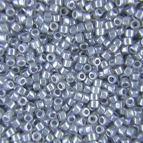 DB-0242 5.2 Grams of 11/0 Lined Grey Pearl Lustre Miyuki Delica Beads