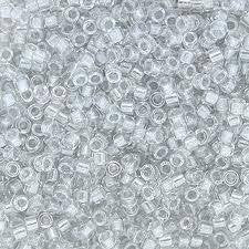 DB-0271 5.2 Grams of 11/0 Lined Crystal Silver Pearl Miyuki Delica Beads