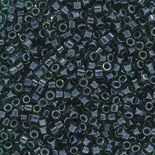 DB-0275 5.2 Grams of 11/0 Lined Green Teal Lustre Miyuki Delica Beads
