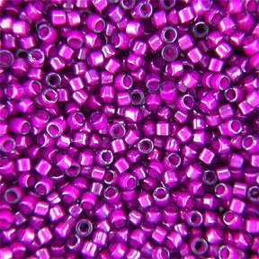 DB-0281 5.2 Grams of 11/0 Lined Pale Blue Magenta Miyuki Delica Beads