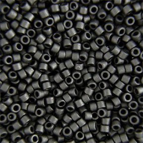 DB-0310 5.2 Grams of 11/0 Matte Opaque Black Miyuki Delica Beads