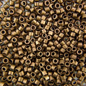 DB-0322 5.2 Grams of 11/0 Matte Metallic Frost Gold Miyuki Delica Beads