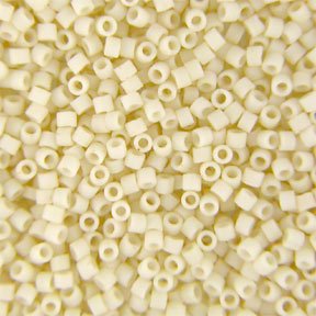 DB-0352 5.2 Grams of 11/0 Matte Opaque Lustre Cream Miyuki Delica Beads