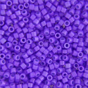 DB-0661 5.2 Grams of 11/0 Dyed Opaque Bright Purple Delica Beads