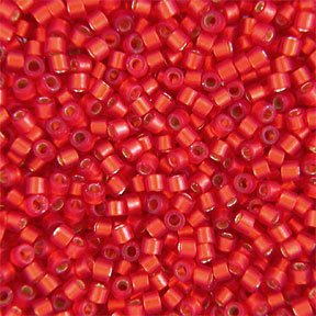 DB-0683 5.2 Grams of 11/0 Semi Matte Silver Lined Dark Ruby