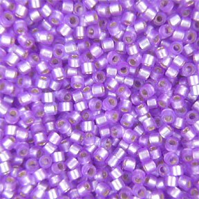 DB-0694 5.2 Grams of 11/0 Semi Matte Silver Lined Purple Delica Beads