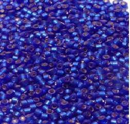 DB-0696 5.2 Grams of 11/0 Semi Matte Silver Lined Dyed Violet Blue Delica Bead