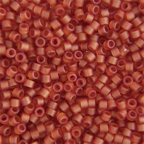 DB-0764 5.2 Grams of 11/0 Matte Transparent Frost Chestnut Miyuki Delica Beads