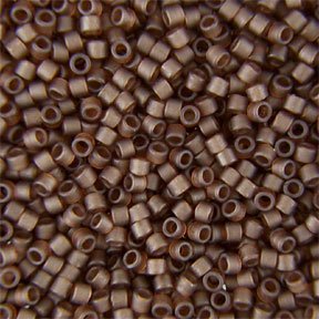 DB-0769 5.2 Grams of 11/0 Matte Transparent Frost Chocolate Brown Miyuki Delica Beads