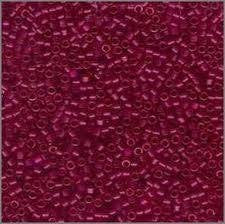 DB-0775 5.2 Grams of 11/0 Dyed Matte Transparent Frost Fuchsia Miyuki Delica Beads