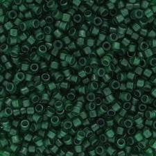 DB-0776 5.2 Grams of 11/0 Dyed Matte Transparent Frost Kelly Green