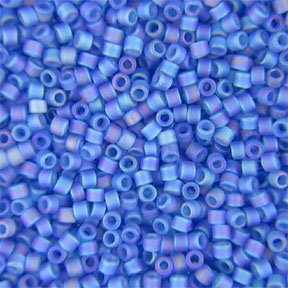 DB-0862 5.2 Grams of 11/0 Matte Transparent Aqua AB Miyuki Delica Beads