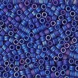 DB-0864 5.2 Grams of 11/0 Matte Transparent Rainbow Cobalt Delica Beads