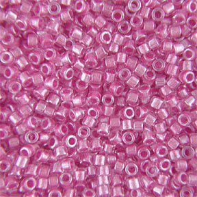 DB-0902 5.2 Grams of 11/0 Sparkling Rose Lined Crystal Miyuki Delica Beads