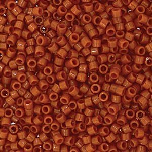 DB-2109 5.2 Grams of 11/0 Duracoat Opaque Dyed Sienna Delica Beads