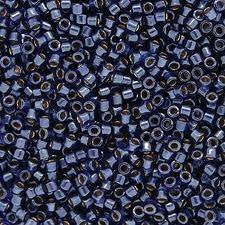 DB-0278 5.2 Grams of 11/0 Lined Dark Blue Lustre Miyuki Delica Beads